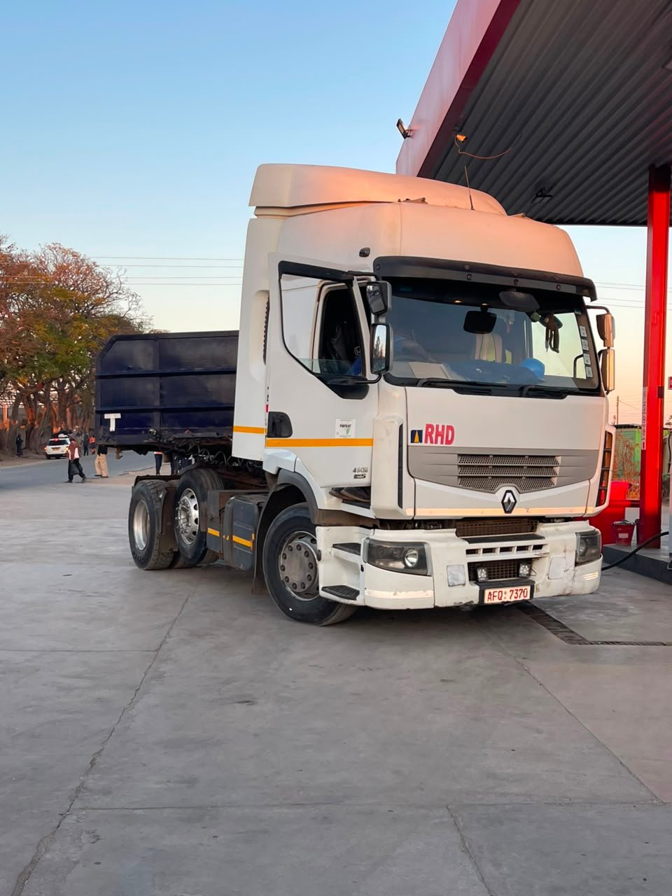 Freight truck ready for dispatch