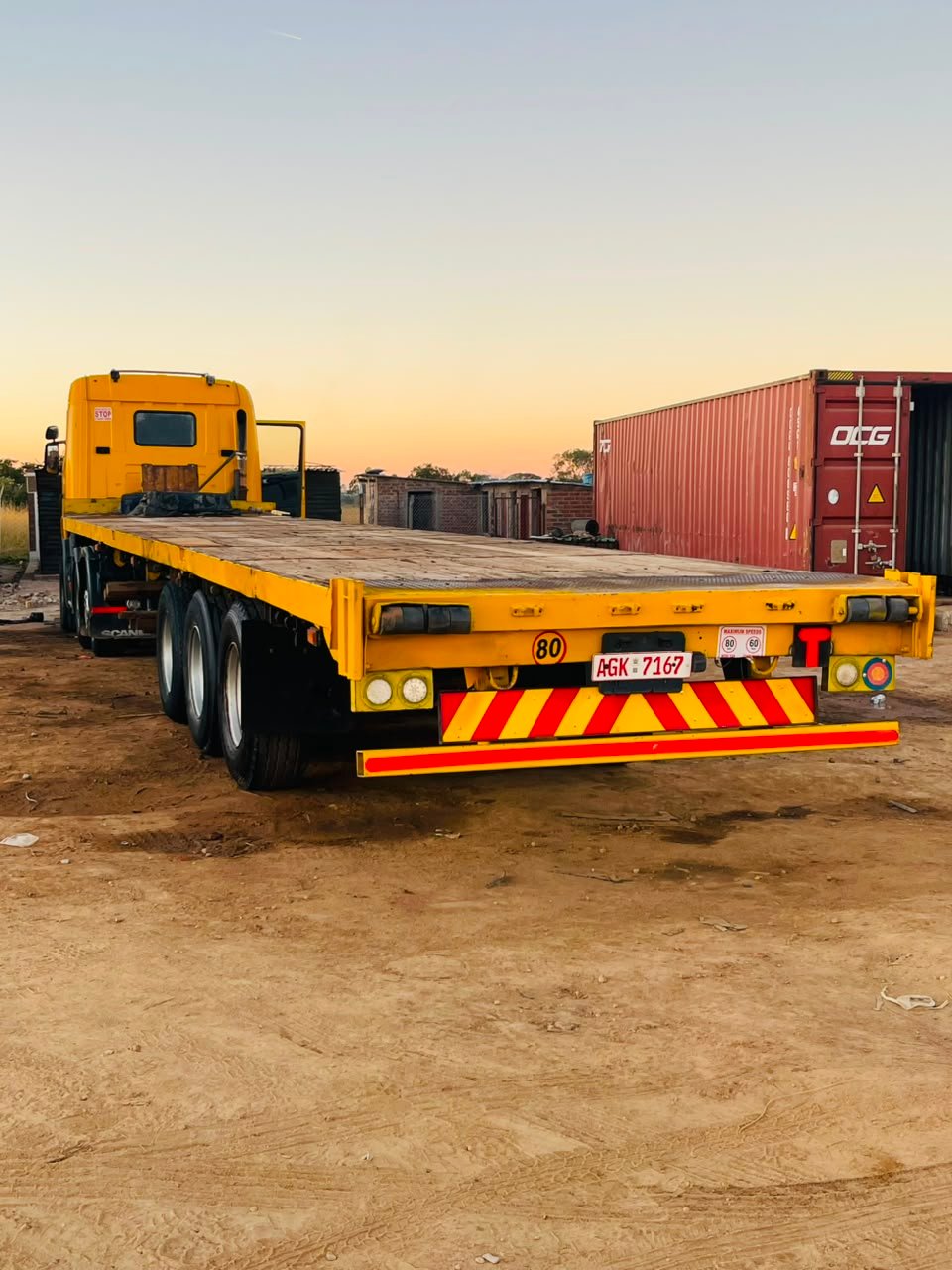 Container freight ready for cross-border transport